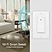 WiFi Smart Light Switch Wireless Remote Control In-Wall Timer Switch for Fan Lights Compatible with Alexa Google Home,No Hub Required