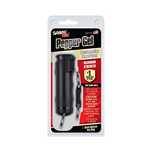 SABRE Flip Top Pepper Gel Keychain w/ Quick Release for Easy Access