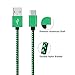 Type C Cable, USB C Charger, Ailkin 5 Pack 6FT Nylon Braided Fast USB C Charging Cord Compatible with Samsung Galaxy S8, LG G5/V20, Google Nexus, Oneplus, MacBook, ChormeBook Pixel, HTC, ZTE and More