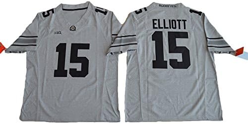 Men's #15 Elliott Ohio State Buckeyes College Football Jersey - Gridion Grey M
