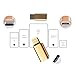 USB C Adapter Micro b Converter Portable Male Female Aluminum Charger and Transfer for Samsung Galaxy S8 Book Pixel XL Nexus 5x6p Mac LG G6 (Gold 3 Pack)