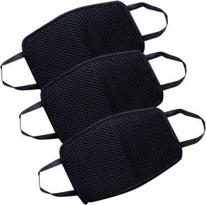 Goel Store Anti Pollution Air Filter Mask Washable Dust for Pollution Smoke Allergy - Black || Pack of 3 ||