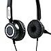 4-Pin RJ9 Binaural Headset, AGPTEK Hands-Free Call Center Headphone for Desk Phones with Noise Canceling Mic + 3.5MM QD + Volume Mute