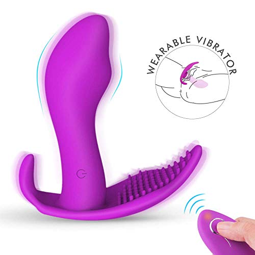Bantie Wearable Butterfly Vibrator Waterproof Vibrating Massager G Spot Vibrator Rechargeable Dildo Vibrator Clit Stimulator – Wireless Remote Control Silicone Vagina Massager Adult Sex Toy
