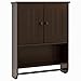 Best Choice Products Wooden Modern Contemporary Bathroom Storage Organization Wall Cabinet w/Open Cubby, Adjustable Shelf, Double Doors, Towel Bar, Wainscot Paneling, Espresso