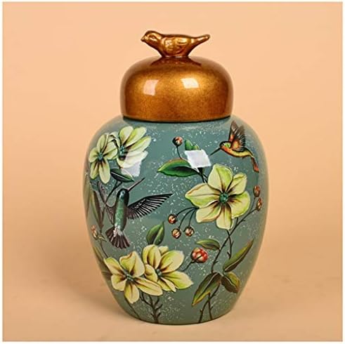 花瓶 ヨーロッパアメリカの国セラミック花瓶貯蔵タンクホームソフト装飾リビングルームテレビキャビネットポーチワインキャビネット装飾付きカバー 花器 Color 37cm 13 Size ご予約品 A