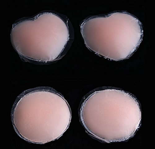 Breast Petals Nipple Covers Silicone Reusable Fashion Sexy Adhesive Pasties - 2 Pairs