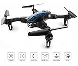 ScharkSpark Drone for Beginners, Portable RC Mini Quadcopter with Foldable Arms for Indoor/Outdoor Play, 2.4Ghz 4CH 6-Axis Gyro One-Key Return/Headless Mode/Altitude Hold/3D Flips, Easy to Control