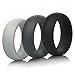 ThunderFit Silicone Wedding Rings for Men, Rubber Engagement Bands 8.7mm Wide 2mm Thick - 1/3/4/5/7 Variety Multipack