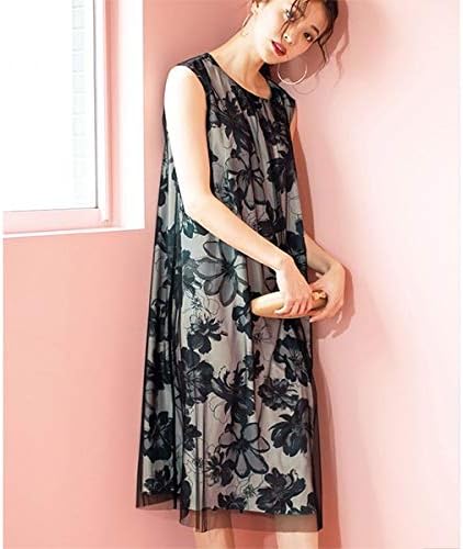 Amazon ラナン Ranan チュールレイヤードフレアーワンピース ブラック L ワンピース チュニック 通販