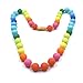 V-TOP Chewable Rainbow Silicone Baby Teething Necklace for Mom and Baby Teether Toy -BPA Free (Rainbow Classic)