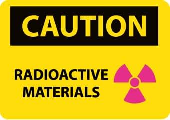 Caution, Radioactive Materials, Graphic, 10X14, Adhesive Vinyl