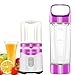 Personal Blender, Supkitdin Portable Blender for Shakes and Smoothies,With 2 FDA Approved Cups, Rechargeable, Powerful 6 Blades for Superb Mixing (Purple)