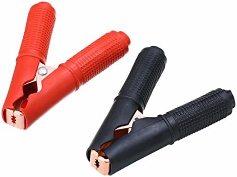 MEIZXIU 2pcs 100A Alligator Clamp Crocodile Booster Clip Red Black for Car Vehicle Battery Charger
