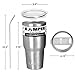 KAMPER 30 Oz Tumbler Set Stainless Steel | Double-Wall Vacuum Insulated, Keeps Cold & Hot Longer | FREE BONUS Splash-Proof Lid & Metal Straw w/Brush | New Travel Bundle Buy a Gift for Your Loved Ones