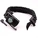 Franterd Multifunctional Paracord Outdoor Rescue Rope - Adventure emergency Bracelet - Fire Starter Umbrella Rope Bracelet - Survival Gear (A)