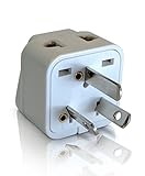 Grounded Universal 2 in 1 Plug Adapter Type I for Australia, China, New Zealand and more - CE Certified - RoHS Compliant