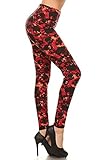 Leggings Depot Women's Fall/Winter Ultra Soft Popular Best Galaxy Holiday Fashion Leggings BAT15 (3X-5X, Sinfully Yours)