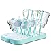 Baby Bottle Drying Rack, Countertop Dryer Rack with Drainer Board for Baby Bottles and Accessories(Blue)