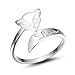 Merdia S925 Sterling Silver Fox Love Adjustable Ring for Women [Jewelry]