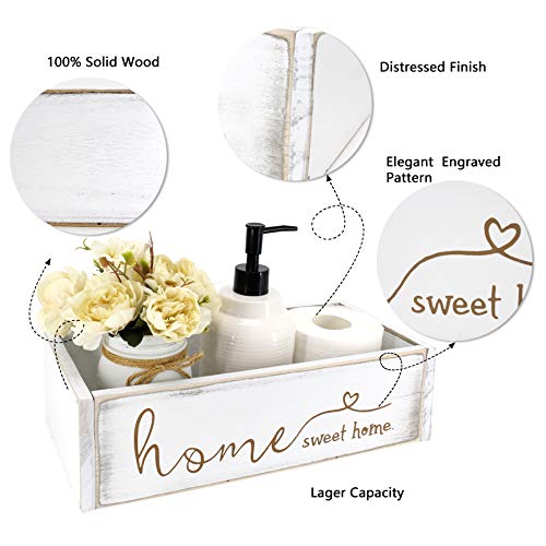 Unistyle Toilet Tank Basket,Rustic Toilet Paper Holder,Wooden Basket