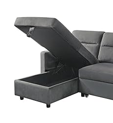 TUTB 81.5'' L-Shape Convertible Sleeper Sectional