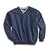 Men's Fully Lined V-Neck Golf and Wind Shirt - Navy/Putty, X-Large