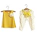 FEITONG Baby Girl Dot Flower Set Toddler Vest Clothing (100, Yellow)