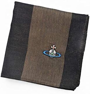Amazon ヴィヴィアン ウエストウッド Vivienne Westwood メンズ ハンカチ 1枚 ブラウン ストライプ ドット ハンカチ 通販