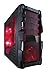 Apevia X-Hermes ATX Mid Tower Gaming Case with 5 Fans, Large Red Side Window, Front USB2.0/USB3.0/Audio Ports, Hard Drive Hot-Swap Bay - Red