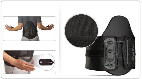 Aspen Medical Evergreen LSO LoPro L0631 Lumbar Support Back Brace Black, Large (36" - 42")