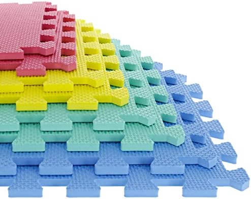 Stalwart Foam Flooring Tiles – Interlocking Eva Foam Padding – Non