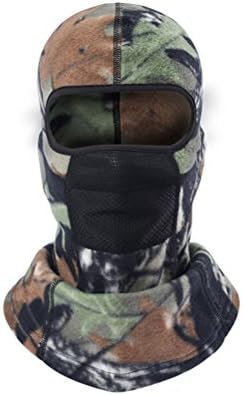 Windproof Ski Mask Outdoor Cold Weather Face Mask Neck Warmer Equipped with Riding Hood Green 2