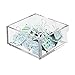 mDesign Plastic Square Desk Organizer Tray for Home Office, Drawers, Desktop, Holder for Pens, Paper Clips, Office Supply Accessory - Lumiere Collection - 6 Pack - Clear