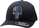 Punisher Blue Line Blue Flex Fit Hat 10986