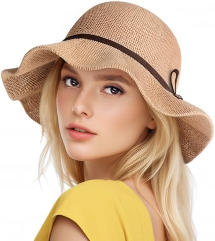 Retro Woven Straw Hat with Ruffled Bow, Wide Brim, Foldable for Travel Versatile Retro Woven Handmade Straw Hat with Ruffled Bow  main image 4
