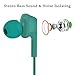 Welmor In-Ear Headphones, Wired Earbuds Headphones,Heavy Bass Earphones,Stereo Awareness Monitor Headsets with Microphone and Remote (Teal Green)