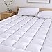 MINCOCO Ultra Thick(500GSM) Cotton Queen Mattress Pad - Deep Pocket Mattress Cover (8