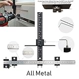 Valiant Cabinet Hardware Jig | Drawer Knobs and Pulls Template Tool for Drilling Holes on Wood | Adjustable Drill Guide Tools for Doweling, Boring and Mounting Door Handles | Made All from Aluminum