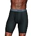 Fruit of the Loom Men's 3-Pack Everlight Long Leg Boxer Briefs, Black/Gray, X-Large