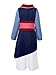 ReliBeauty Big Girls Heroine Mulan Costume Three-Piece Dress up, 7