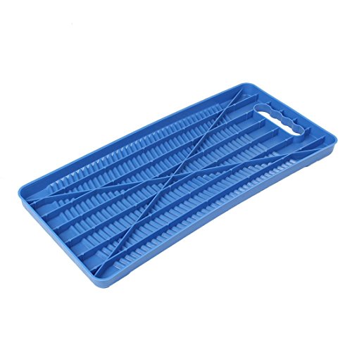 eDealMax plástico corrugado de Hogares de lavandería Lavar la ropa Lavada a Mano de limpieza Tabla de Lavar Azules - Thumbnail 3