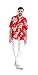 Hawaii Hangover Men's Hawaiian Shirt Aloha Shirt XL Hibiscus Red