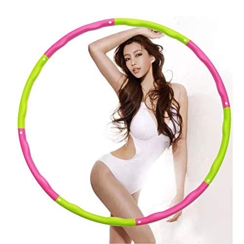 NEOWEEK Hula Hoops for Adults-Weighted Hula Hoop for Exercise-2lb, Detachable Design-2018 Professional Fitness Hula Hoop (Pink-Green) - Thumbnail 7