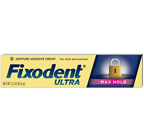 Fixodent Ultra Max Hold Dental Adhesive, 2.2 oz (Pack of 6)