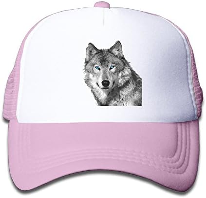Grey Wolves Gray Wolf Lone Wolf Kids Adjustable Mesh Cap Trucker Hats Mesh Trucker Cap Pink