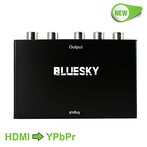 Bluesky HDMI to YPbPr Component RGB 1080p Video and R/L Audio Output Converter Adapter 1080P HD for HDTV/DVD/PS4-Black