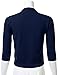 FLORIA Womens Classic 3/4 Sleeve Open Front Cropped Cardigan Navy M