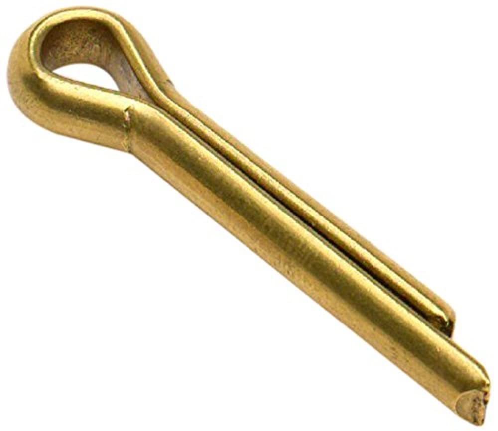 Merriway BH02246 Split Cotter Pin, 5 x 22mm (3/16 inch x 7/8 inch) - Solid Brass