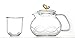 Tea Beyond Clear Glass teapot Rainbow Butterfly 24 oz/710ml Non drip Heat Resistant